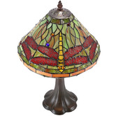 Tiffany Emporium 48cm Classical Dragonfly Tiffany-Style Bedside Lamp