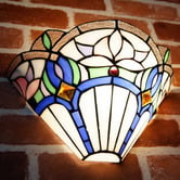 Tiffany Emporium Floral Tiffany Leadlight Wall Sconce