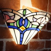 Tiffany Emporium Floral Tiffany Leadlight Wall Sconce