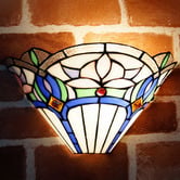 Tiffany Emporium Floral Tiffany Leadlight Wall Sconce