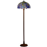 Tiffany Emporium Wisteria Blue Ledlight Tiffany Floor Lamp