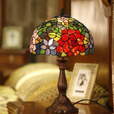 Tiffany Emporium 48cm Flower Tiffany-Style Bedside Lamp