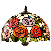 Tiffany Emporium Gem Rose Tiffany-Style Bedside Lamp