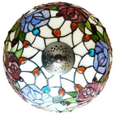 Tiffany Emporium Gem Rose Tiffany-Style Bedside Lamp