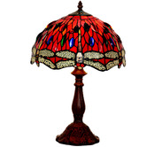 Tiffany Emporium Dragonfly Leadlight Tiffany-Style Bedside Lamp