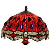 Tiffany Emporium Dragonfly Leadlight Tiffany-Style Bedside Lamp
