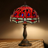 Tiffany Emporium Dragonfly Leadlight Tiffany-Style Bedside Lamp