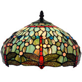 Tiffany Emporium Dragonfly Blue Tiffany-Style Bedside Lamp