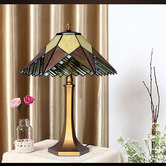 Tiffany Emporium 58cm Geometric Pattern Tiffany-Style Table Lamp