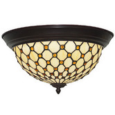 Tiffany Emporium Bead Tiffany-Style Flush Mount Ceiling Light