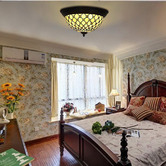 Tiffany Emporium Bead Tiffany-Style Flush Mount Ceiling Light