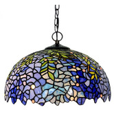 Tiffany Emporium Blue Wisteria Tiffany-Style Pendant Light
