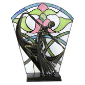 Tiffany Emporium Feather Dancer Leadlight Tiffany Table Lamp