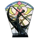 Tiffany Emporium Feather Dancer Leadlight Tiffany Table Lamp