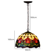Tiffany Emporium Red Tulip Tiffany-Style Pendant Light