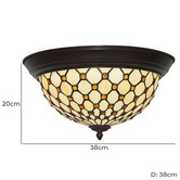 Tiffany Emporium Bead Tiffany-Style Flush Mount Ceiling Light