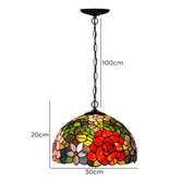 Tiffany Emporium Rose Tiffany-Style Pendant Light