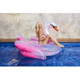 Splash Time Float Like A Feather Swan Inflatable Pool Toy