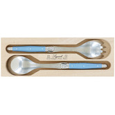Andre Verdier 2 Piece Blue Laguiole Debutant Salad Server Set