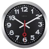 NeXtime 35cm Black NeXtime Station Metal Wall Clock