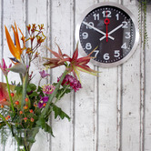NeXtime 35cm Black NeXtime Station Metal Wall Clock