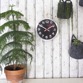 NeXtime 35cm Black NeXtime Station Metal Wall Clock