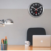 NeXtime 35cm Black NeXtime Station Metal Wall Clock
