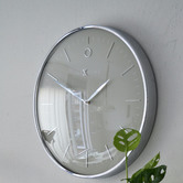 NeXtime Silver Glamour NeXtime Metal Wall Clock