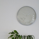 NeXtime Silver Glamour NeXtime Metal Wall Clock