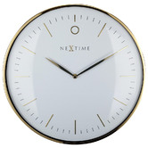 NeXtime 30cm White Glamour NeXtime Wall Clock