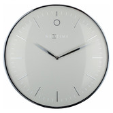 NeXtime Silver Glamour NeXtime Metal Wall Clock