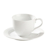 Noritake Arctic White Large Tea Cup and Saucer Set