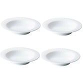 Noritake White Conifere Porcelain Pasta Bowls