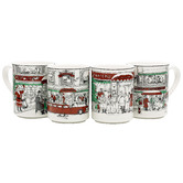 Noritake 4 Piece Le Restaurant Xmas 350ml Porcelain Mug Set