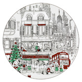 Noritake 4 Piece Le Restaurant Xmas 20cm Porcelain Cake Plate Set