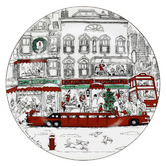 Noritake 4 Piece Le Restaurant Xmas 20cm Porcelain Cake Plate Set