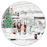 Noritake 4 Piece Le Restaurant Xmas 20cm Porcelain Cake Plate Set