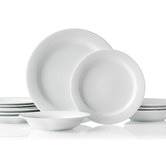 Noritake 12 Piece Noritake White Arctic Porcelain Dinnerware Set