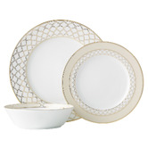 Noritake 12 Piece Gold Eternal Palace Porcelain Dinner Set