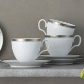 Noritake Platinum Charlotta 225ml Porcelain Cup &amp; Saucer