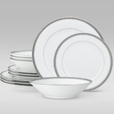 Noritake 12 Piece Noritake Charlotta Porcelain Dinner Set