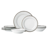 Noritake 12 Piece Noritake Charlotta Porcelain Dinner Set