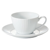 Noritake White Conifere Coffee Cups &amp; Saucers