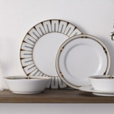 Noritake 12 Piece Empire Gold Porcelain Dinner Set