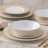 Noritake 12 Piece Trocadero Gold Porcelain Dinner Set