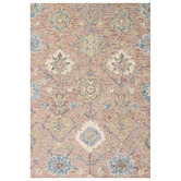 Elemental Rug Collective Blush Kashan Hand-Tufted Wool &amp; Cotton Rug