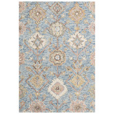 Elemental Rug Collective Sky Kashan Hand-Tufted Wool &amp; Cotton Rug