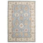 Elemental Rug Collective Sky Kashan Hand-Tufted Wool &amp; Cotton Rug