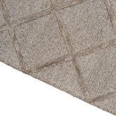 Elemental Rug Collective Taupe Panama Diamonds Hand-Tufted Wool &amp; Viscose Rug