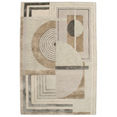 Elemental Rug Collective Beige Austin Hand-Tufted Wool &amp; Viscose Rug